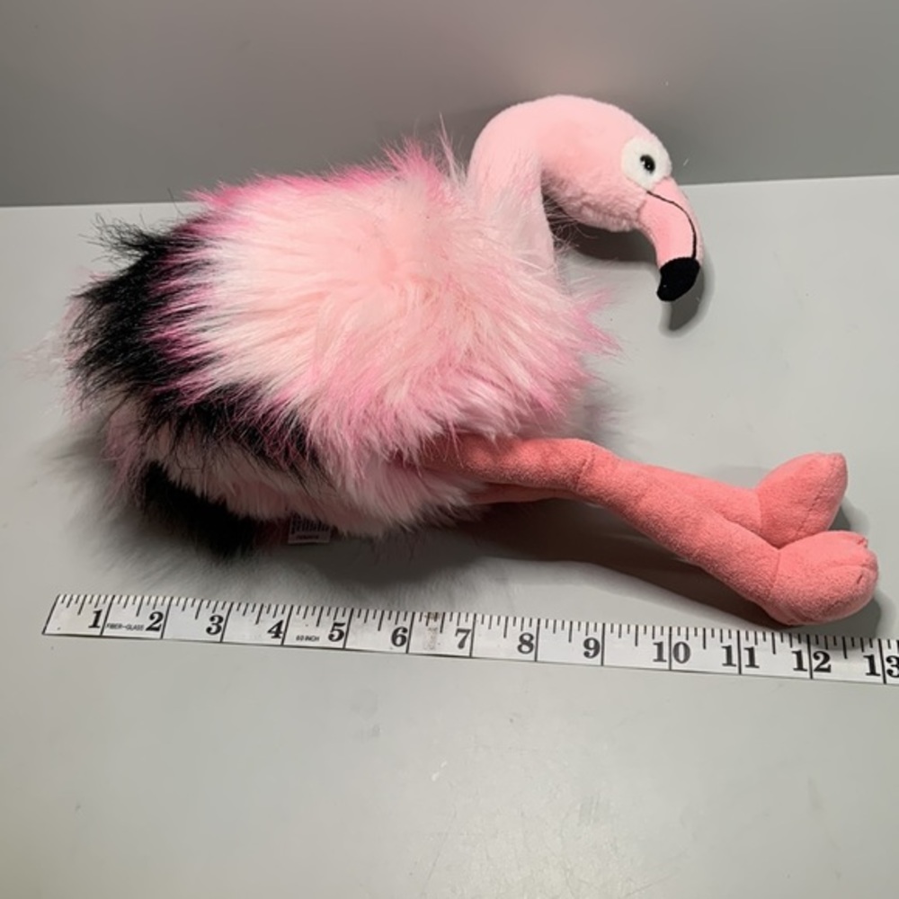 Aurora plush flamingo 🦩  fluffy faux fur body, faux suede beak and legs. - Picture 10 of 10